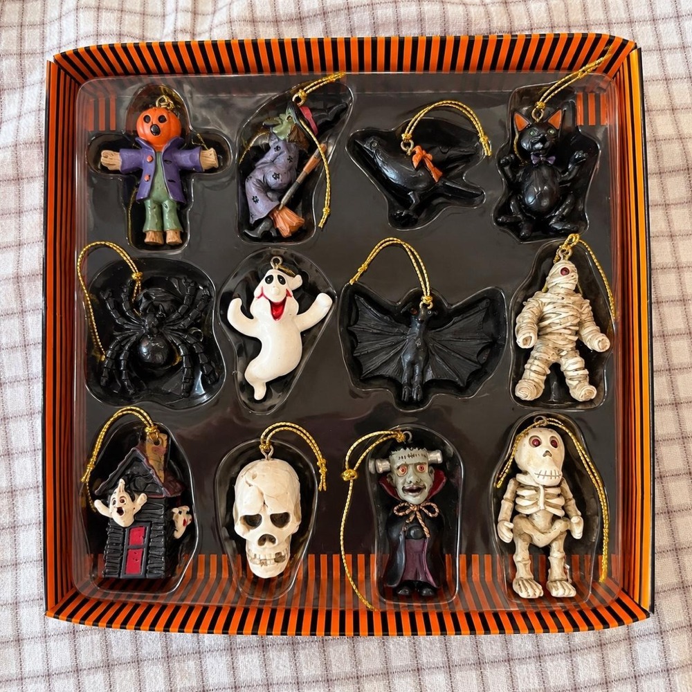 Set of 12 Mini Halloween Tree Ornaments 🎃👻